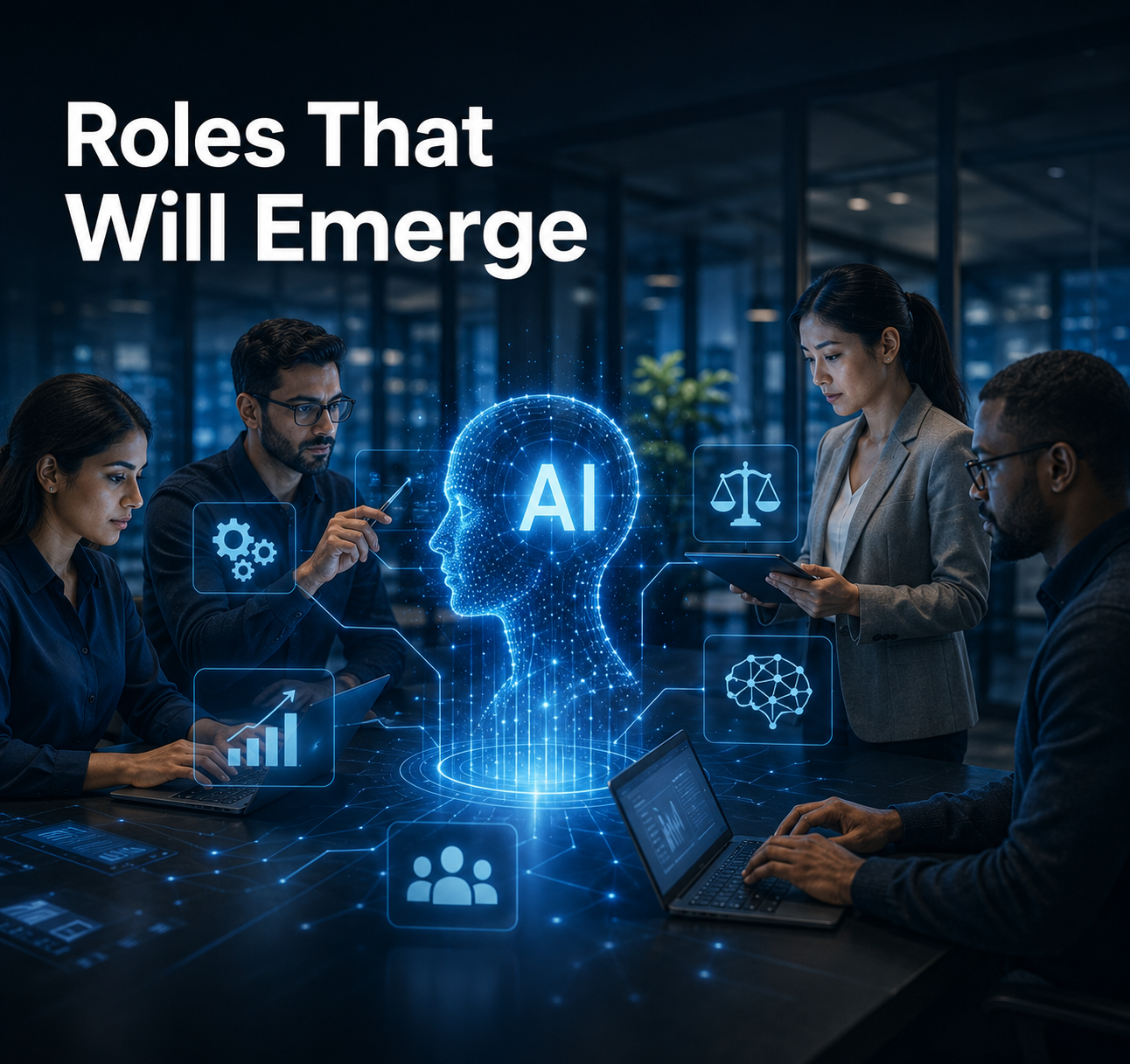 AI impact on employment creating new technology, automation, and AI-driven job roles by 2030